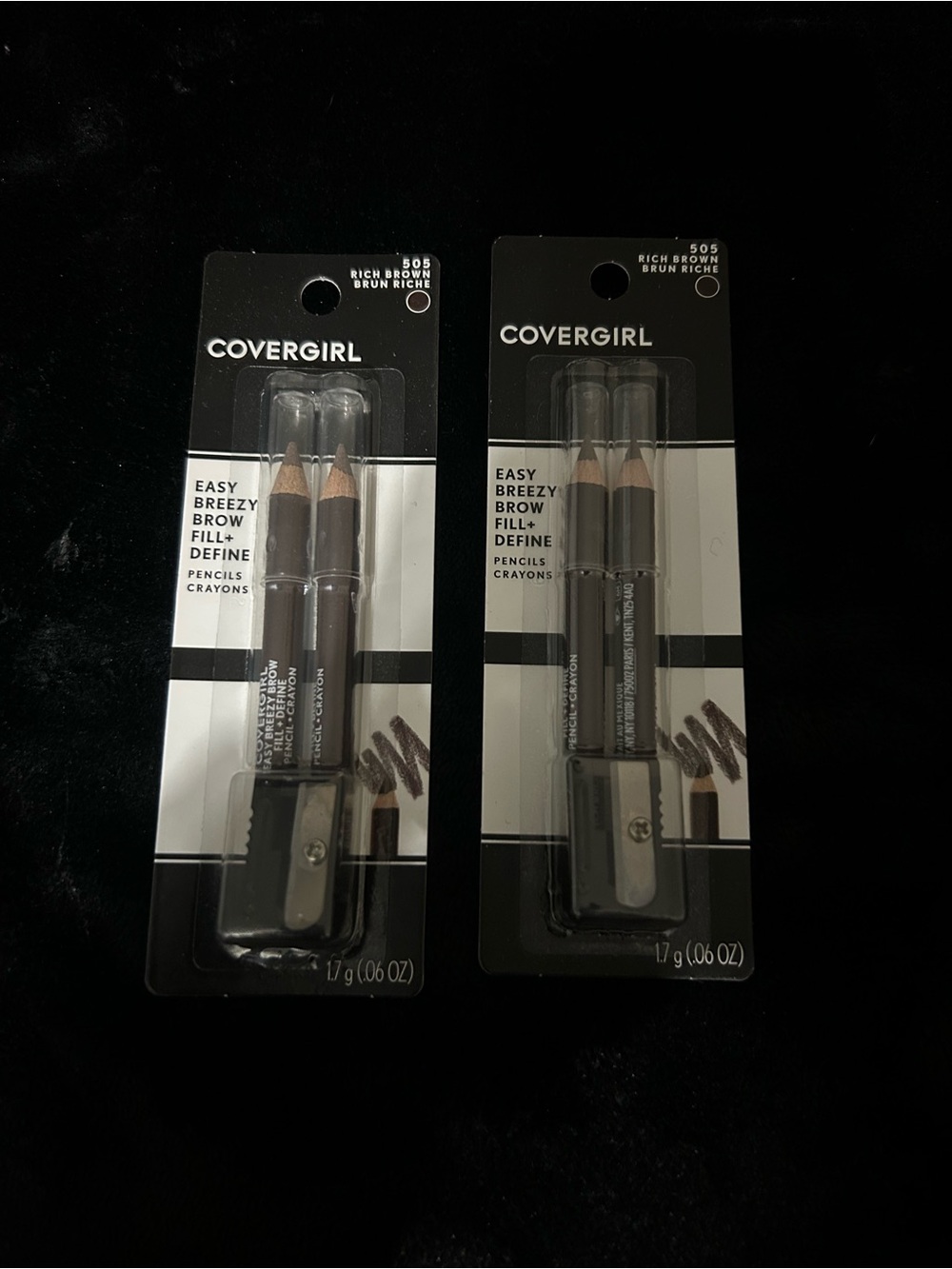 COVERGIRL Easy Breezy Brow Fill + Define Pencils Duo - Rich Brown #505